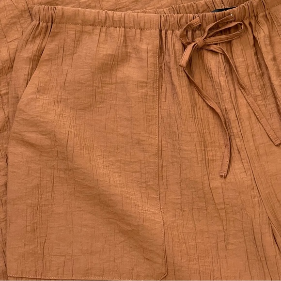 Zara Textured Wide Leg Pants Size Large - New - Picture 2 of 7